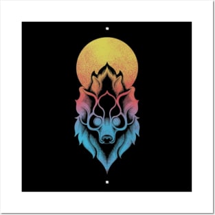Minimalist Abstract Wolf Posters and Art